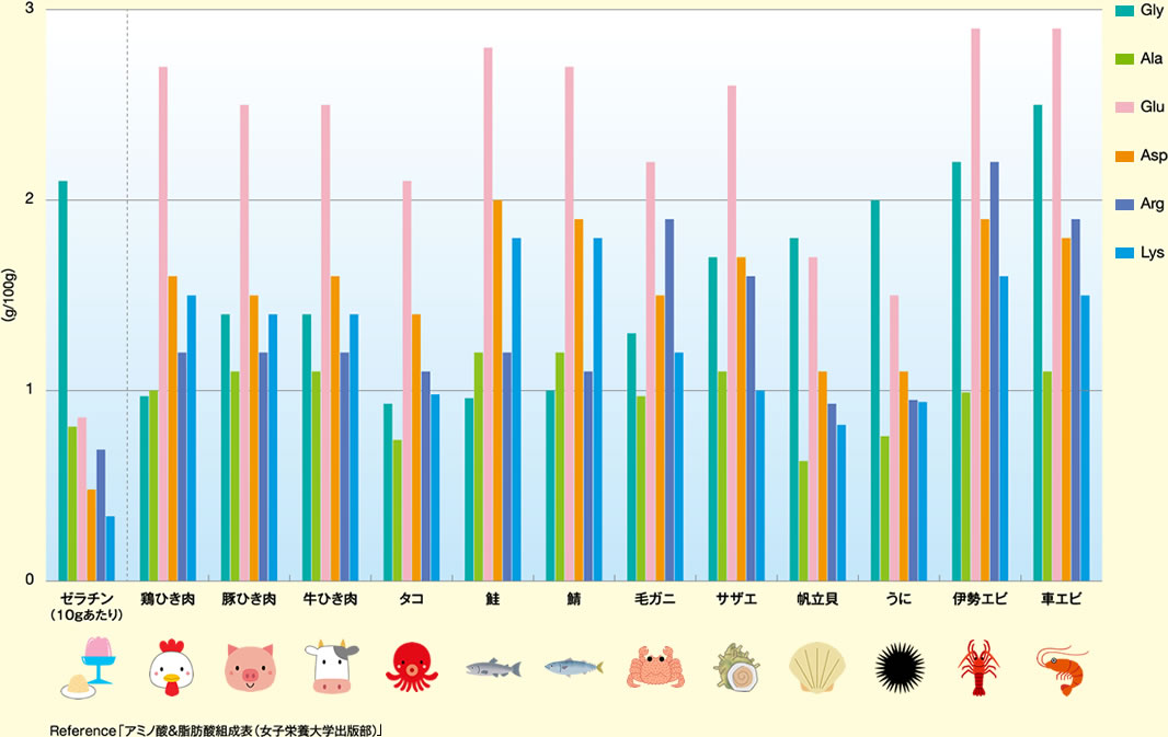 アミノ酸＆脂肪酸組成表